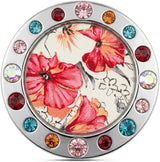 Floral Watercolor With Crystals Ball Marker - Fun and Stylish Golf Marker