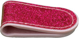 Golf Ball Marker, Pink Glitter Leather Hat Clip, Metal, Unisex