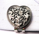 Pewter Heart Shaped Golf Ball Marker - Exceptional Detailing Ball Marker
