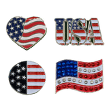 American Flag Golf Ball Marker - Pack of 4