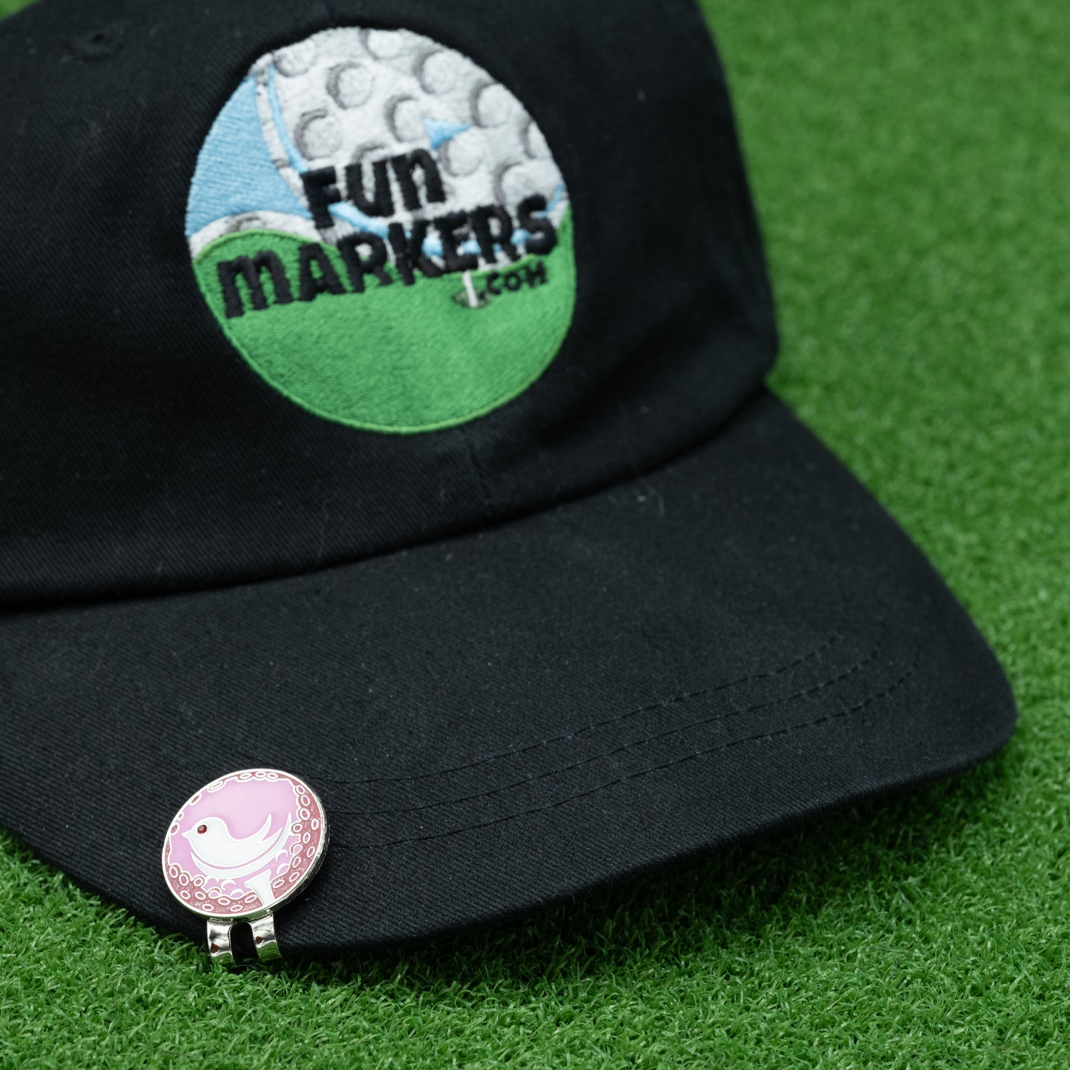 Pink Birdie Golf Ball Marker