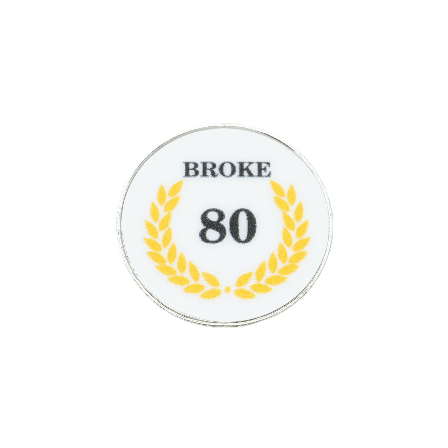 Broke 80 Milestone Golf Ball Marker