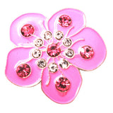 Pink Flower Golf Ball Marker w/Pink Crystals – Ballmarker Fits on Hat Clip