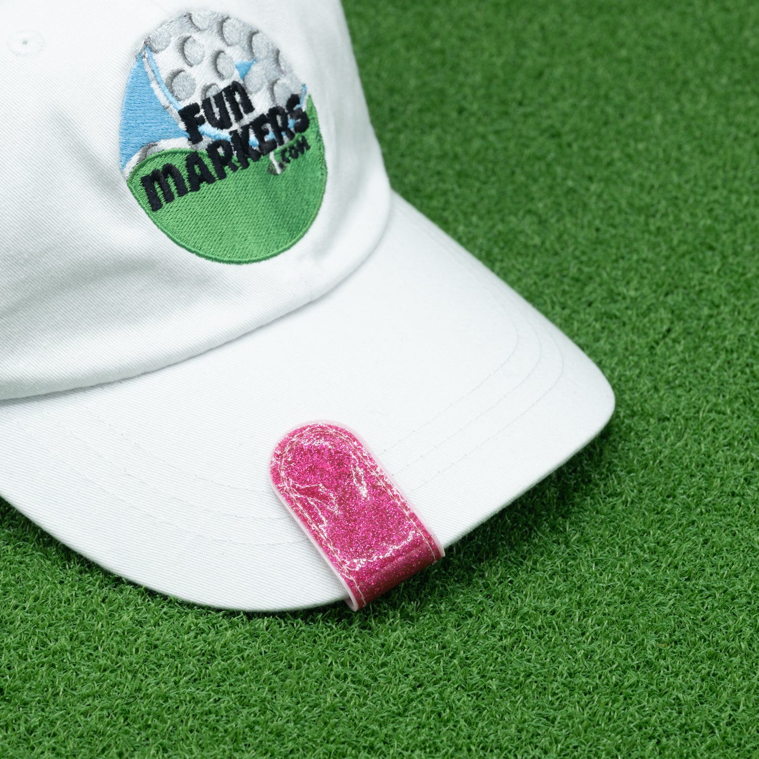 Magnetic Leather Hat Clip- Pink