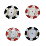 Ace Of Poker Chip Golf Ball Marker - Pack of 4