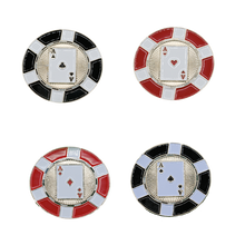 Ace Of Poker Chip Golf Ball Marker - Pack of 4