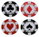 Poker Chip Golf Ball Marker - Pack of 4