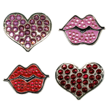 Hearts and Kisses Golf Ball Marker - Pack of 4