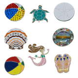 Beach Themed Golf Ball Marker - Pack of 8