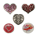 Hearts Golf Ball Marker - Pack of 5