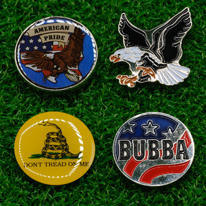 Patriotic 2 Golf Ball Marker - Pack of 4