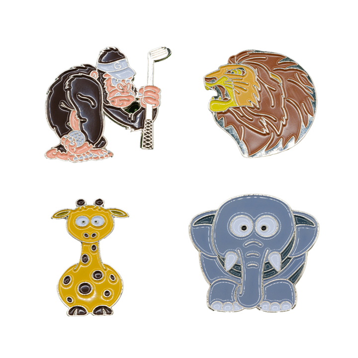 Jungle Themed Golf Ball Marker - Pack of 4
