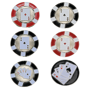Aces Golf Ball Marker - Pack of 6