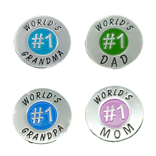 Worlds # 1 Golf Ball Marker - Pack of 4