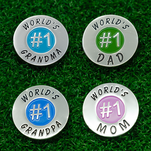 Worlds # 1 Golf Ball Marker - Pack of 4