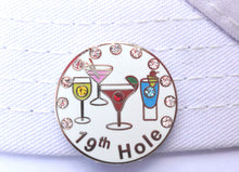 19th Hole w/ Crystals Ball Marker hat brim pic 1