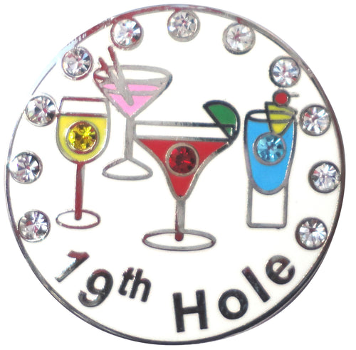19th Hole w/ Crystals Ball Marker product pic 3