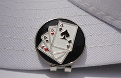 4 Aces Ball Marker hat brim pic