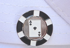 Ace of Clubs Poker Chip Ball Marker hat brim pic 1
