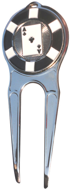Ace of Clubs Poker Chip Ball Marker divot fixer pic 1