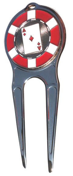 Ace of Diamonds Poker Chip Ball Marker divot fixer pic