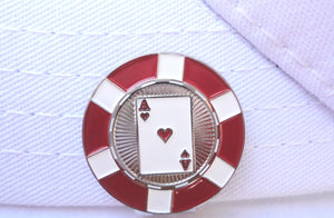 Ace of Hearts Poker Chip Ball Marker hat brim pic