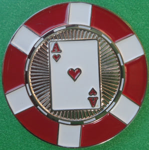 Ace of Hearts Poker Chip Ball Marker product pic 1