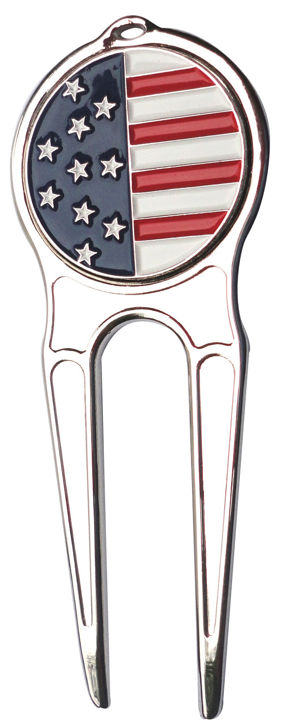 American Flag Ball Marker divot fixer pic