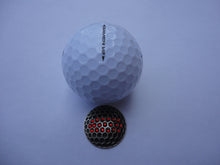 Black Ball w/ Red Crystals Ball Marker golf ball pic