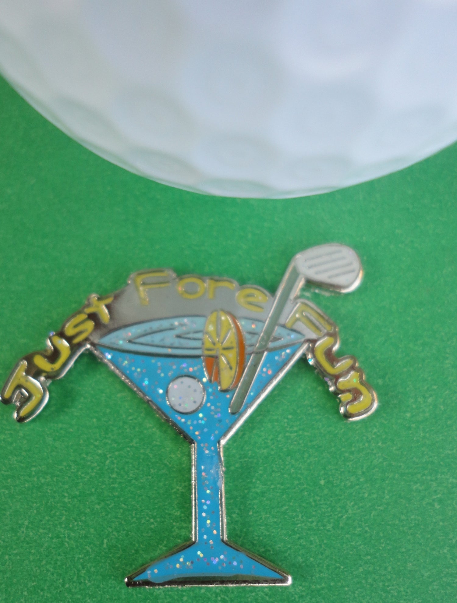 Blue Martini Glass Ball Marker golf ball pic 1
