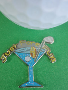 Blue Martini Glass Ball Marker golf ball pic 1