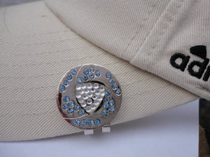 Crystal Clear and Blue Ball Marker hat brim pic