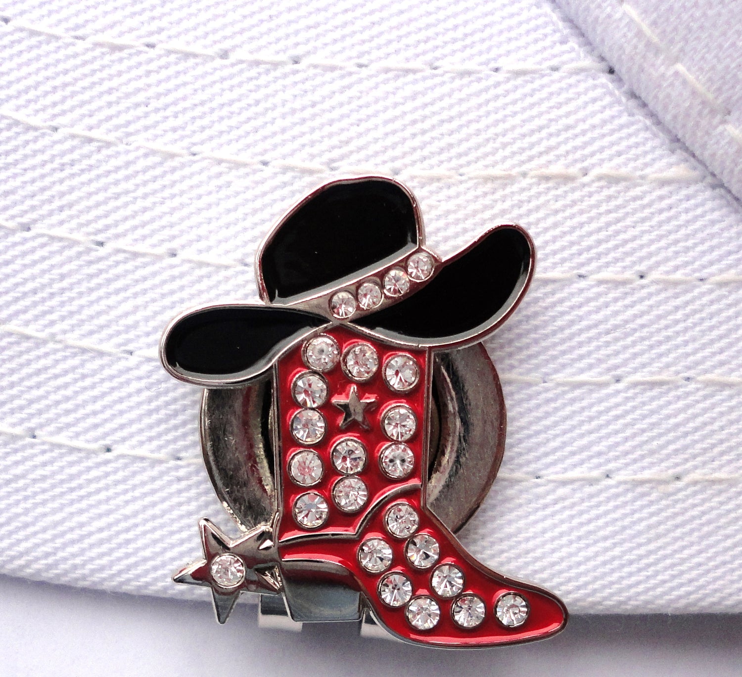 Cowboy Boot & Hat w/Crystals