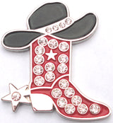 Cowboy Boot & Hat w/Crystals