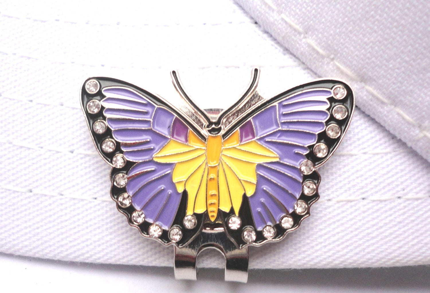 Purple Butterfly Ball Marker hat brim pic 2