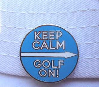 Keep Calm Golf On hat brim pic 1