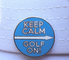 Keep Calm Golf On hat brim pic 1