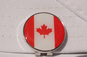 Canadian Flag Ball Marker hat brim
