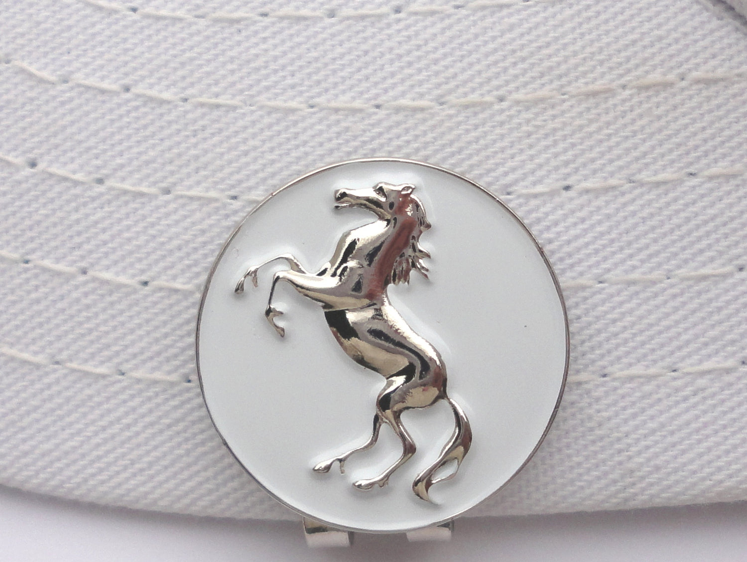 Chrome Stallion Ball Marker hat brim pic