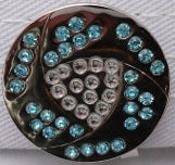 Crystal Clear and Teal Ball Marker hat brim pic 2