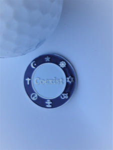 Coexist Ball Marker - Blue