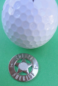 Course Sheriff Ball Marker golf ball pic