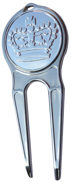Crown Sterling Silver Plated Ball Marker divot fixer pic 1