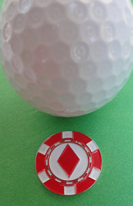 Poker Chip Diamonds Ball Marker golf ball pic 1