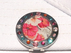 Floral Watercolor Crystal Ball Marker hat brim pic 1