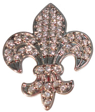 Fleur-de-lis with Clear Crystals Ball Marker