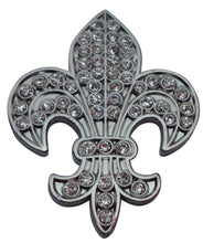 Fleur-de-lis with Clear Crystals Ball Marker