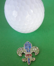 Fleur-de-lis with Colorful Crystals Ball Marker