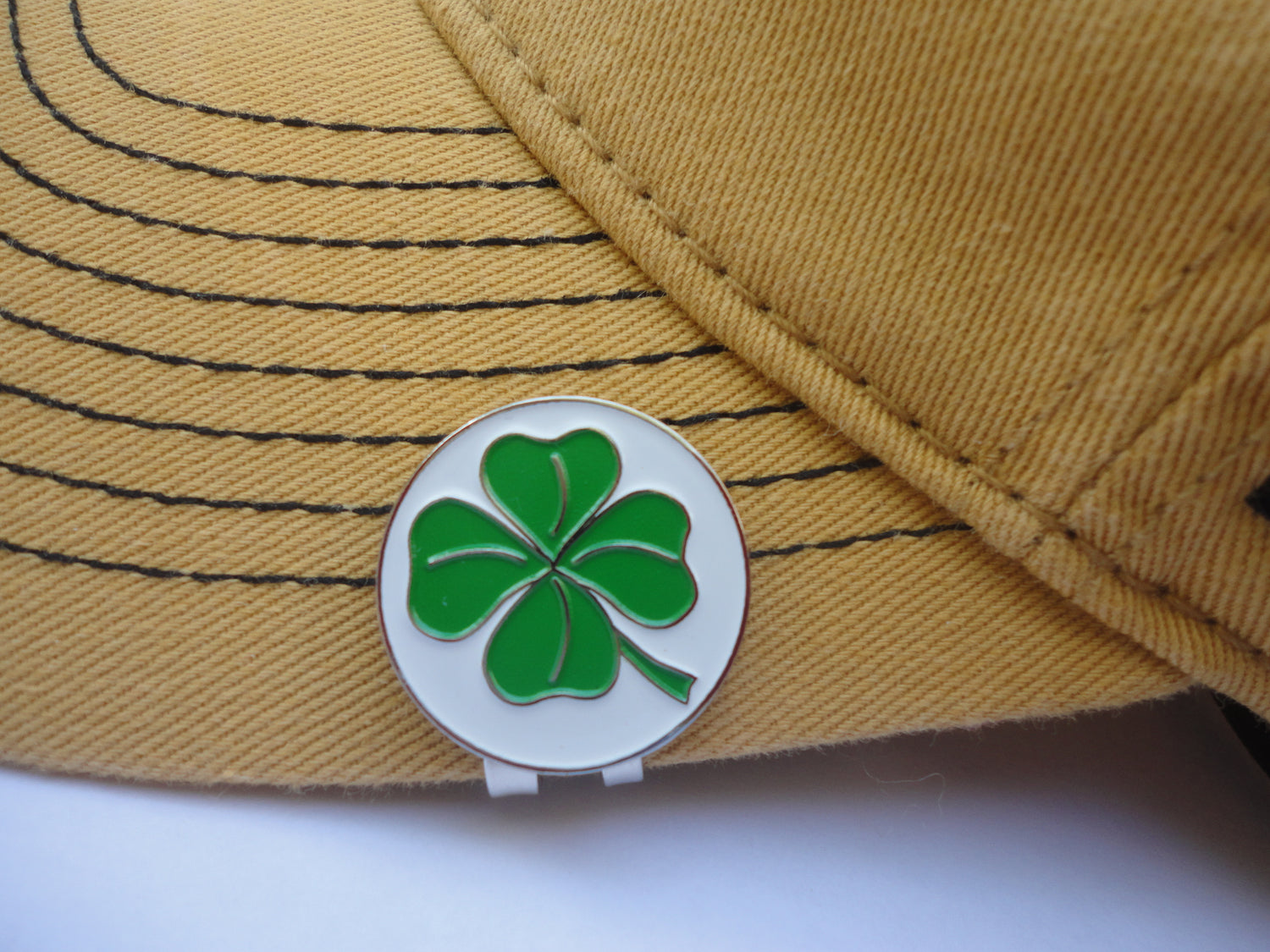 Four Leaf Clover Ball Marker hat brim pic