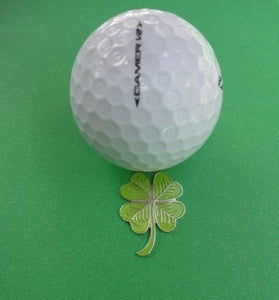 Shamrock Ball Marker golf ball pic